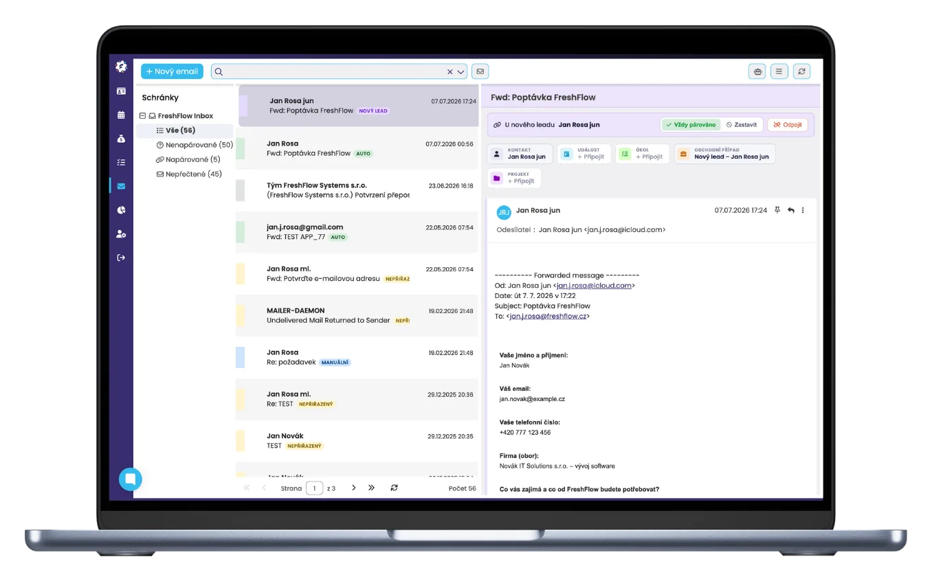 Chytrá správa klientských emailů a&nbsp;poptávek