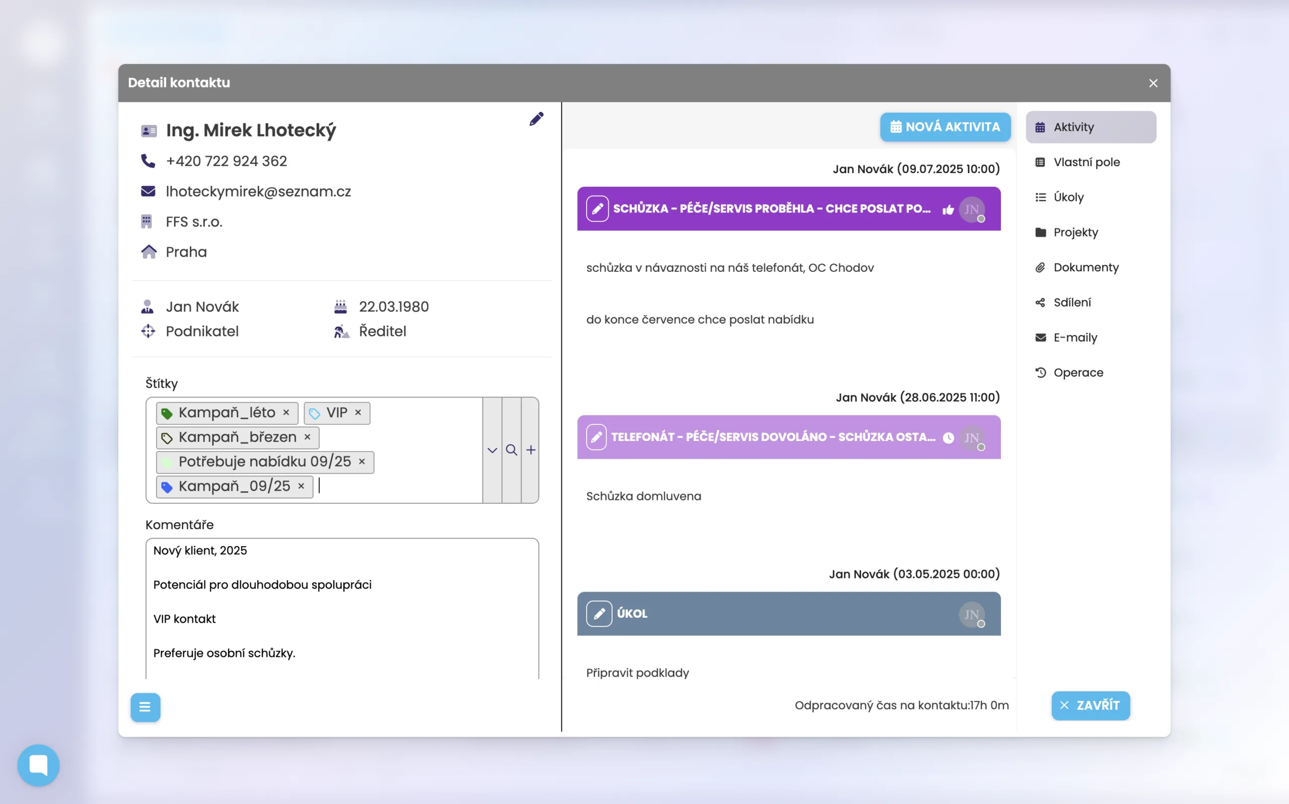 Propojení s CRM systémem