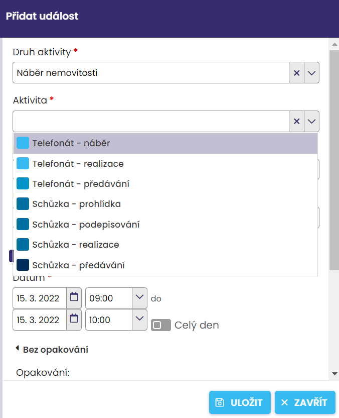 Události v kalendáři partnerské 