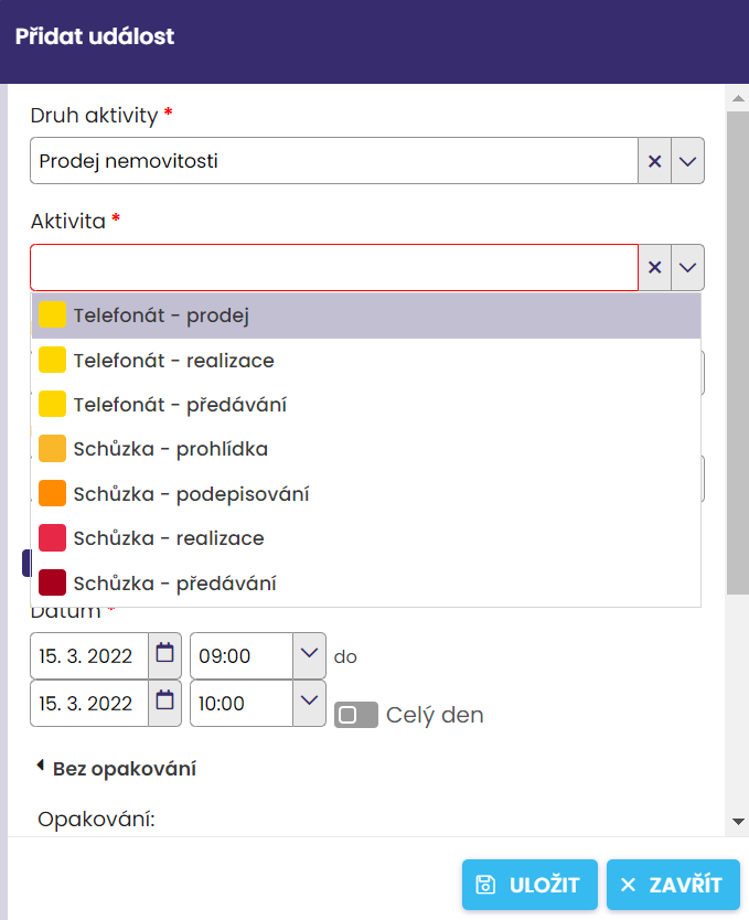 Události v kalendáři partnerské 