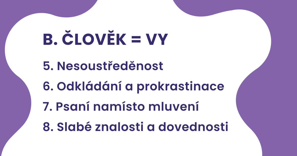 plýtvání časem kvůli sobě