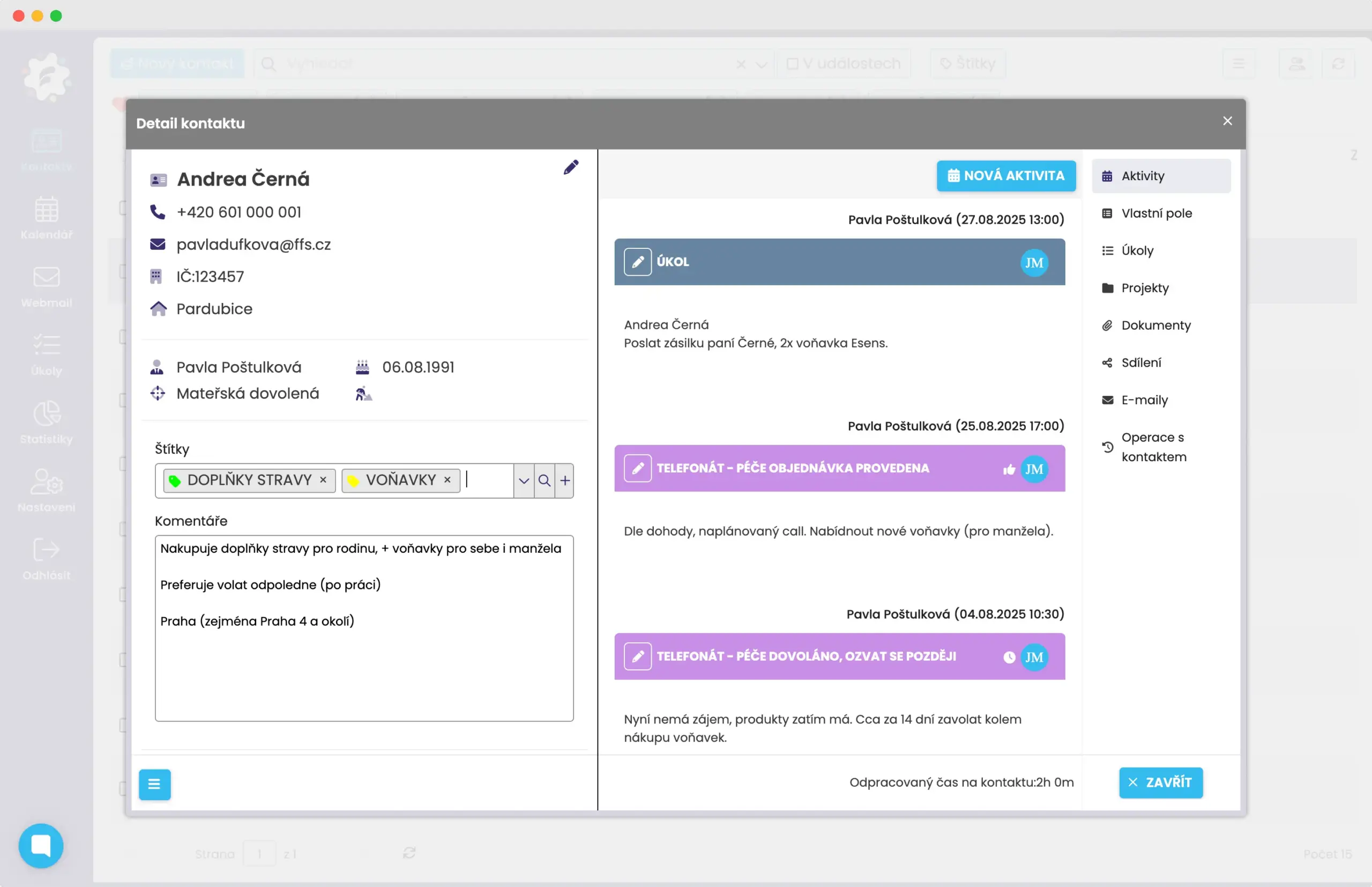 Karta zákazníka pro MLM