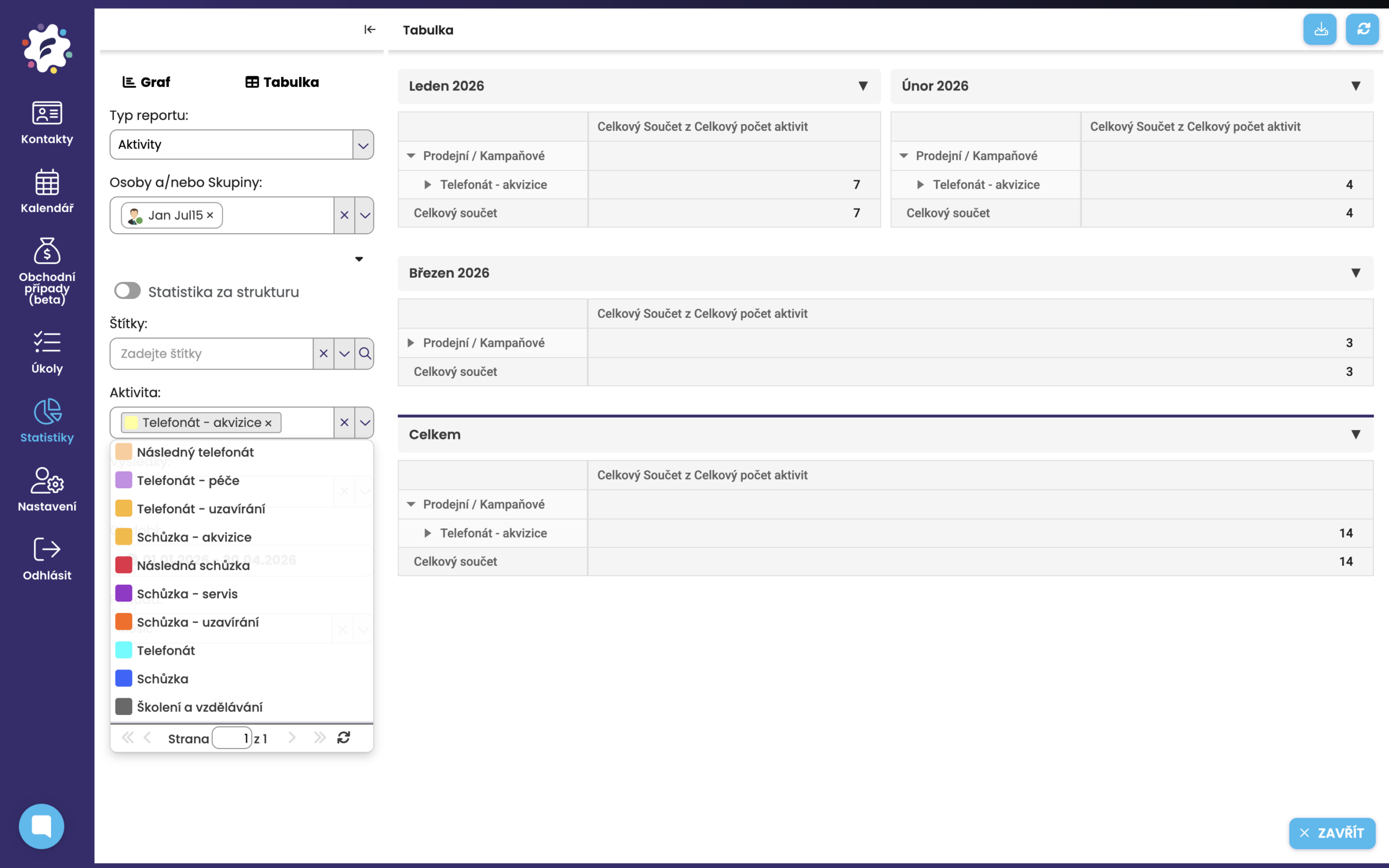 Kalendář FreshFlow